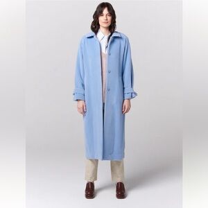Ellie Mae (4) Leandra Winter Spring Dusk Blue Women’s Coat Alpaca & Wool Blend